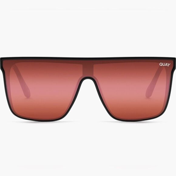 NWOT Quay Unisex "NIGHTFALL 52mm
Shield" bronze,brown /black Mirrored
Sunglasses - Picture 2 of 12